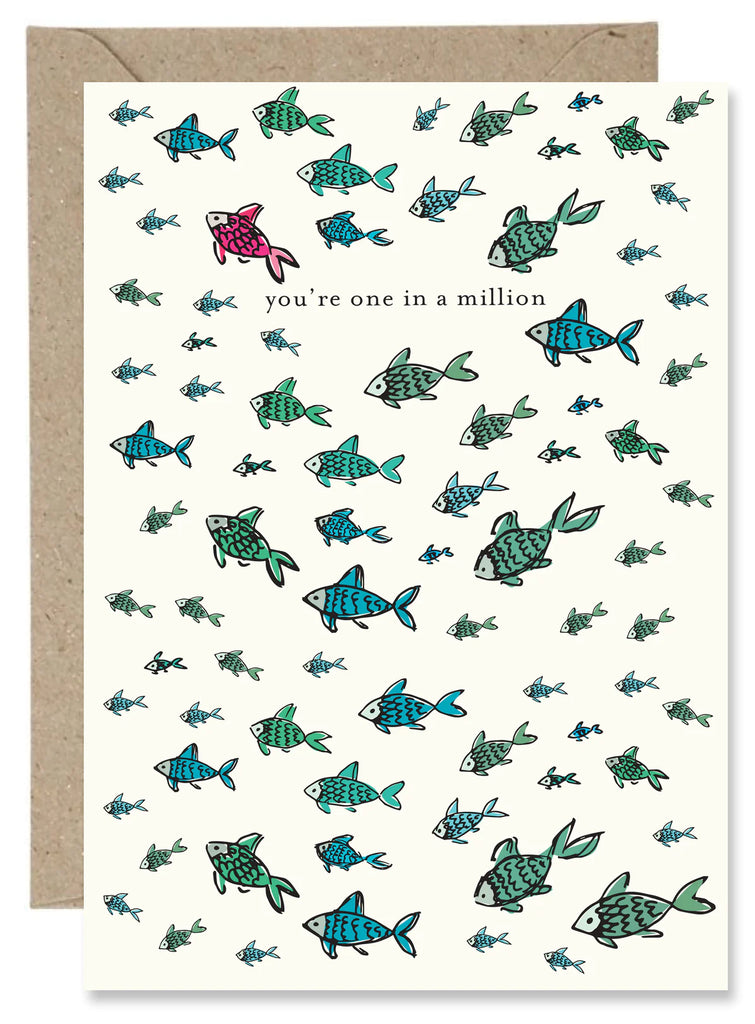 You’re one in a million fish card