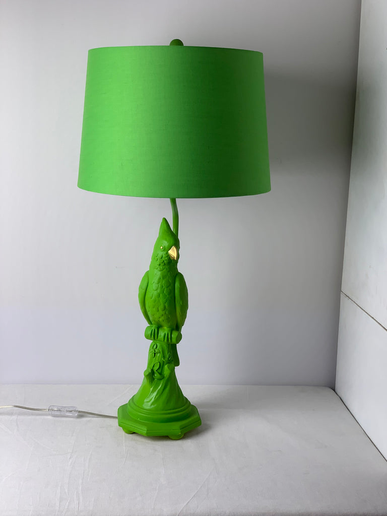 Matte Green Parrot Table Lamp