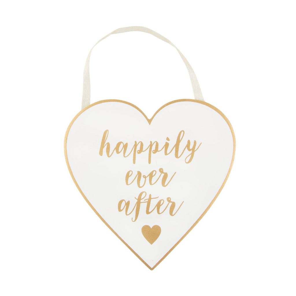 Gold & White Happily Ever After Sign