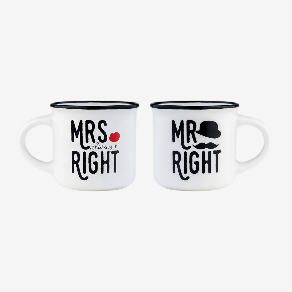 Coffee Mugs - Espresso for Two - Mr & Mrs - Wild Atlantic Living