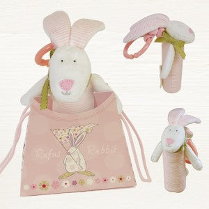 Baby Toy-Squeezy Rufus & bag/Pink