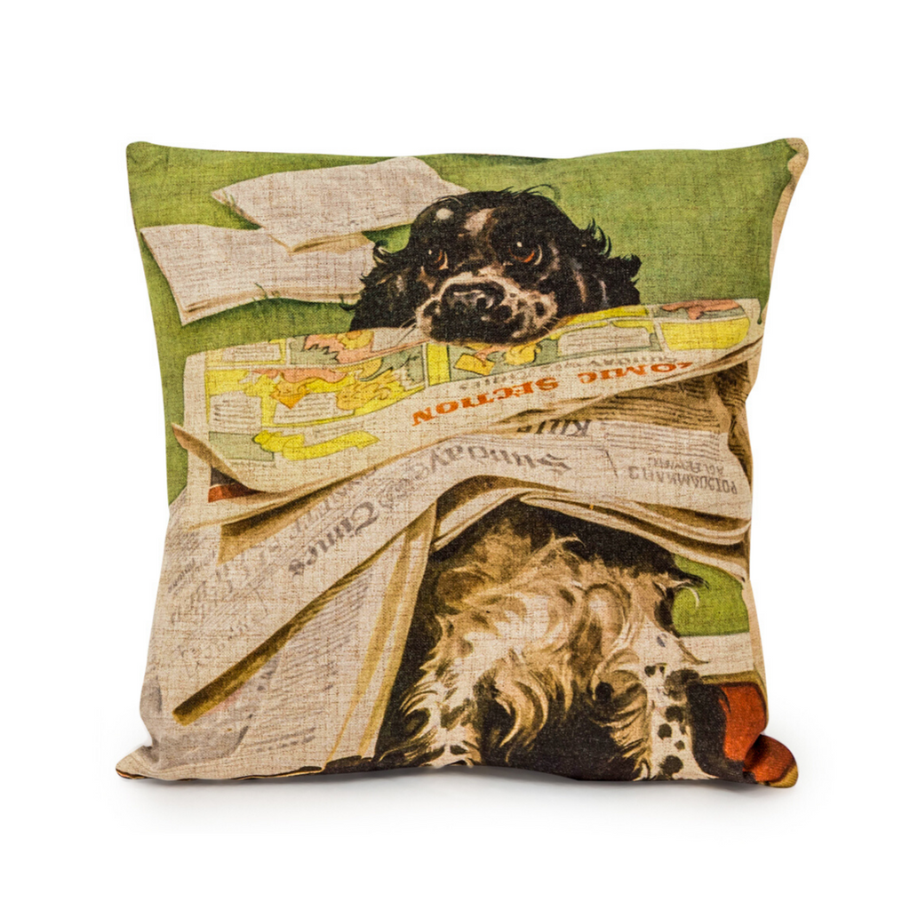 Helpful Dog Linen Cushion