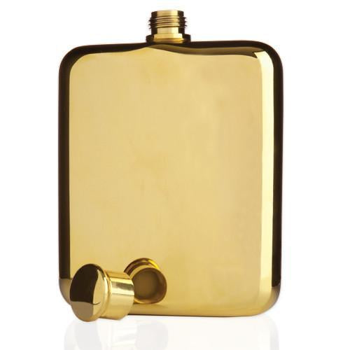 14K Gold Plated Hip Flask