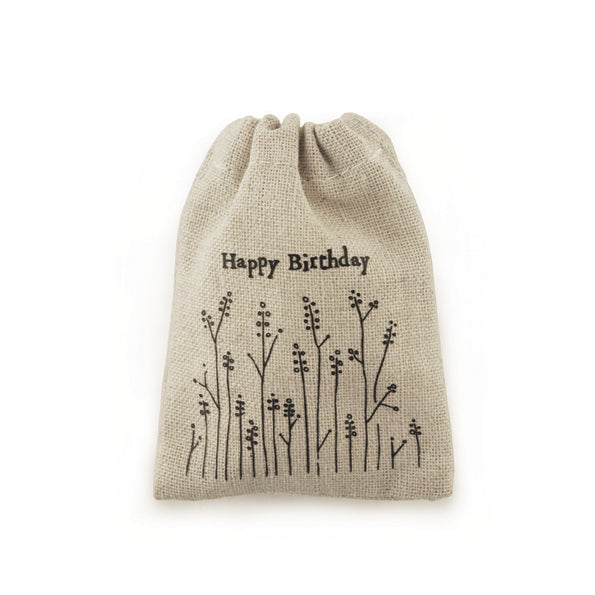 Small Drawstring Bag - Happy Birthday