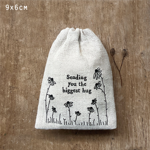 Small Drawstring Bag - Sending you the biggest hug