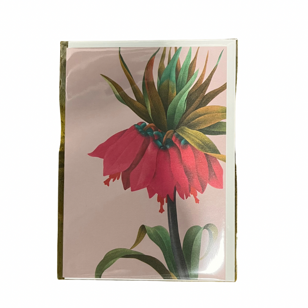Floral Pink Crown Imperial Blank Card