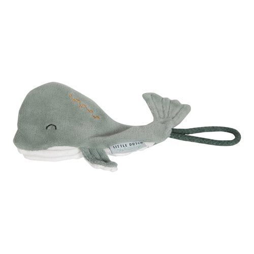 Whale Pacifier Clip - Ocean Mint