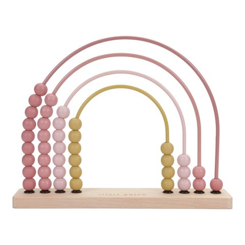 Wooden Rainbow abacus pink