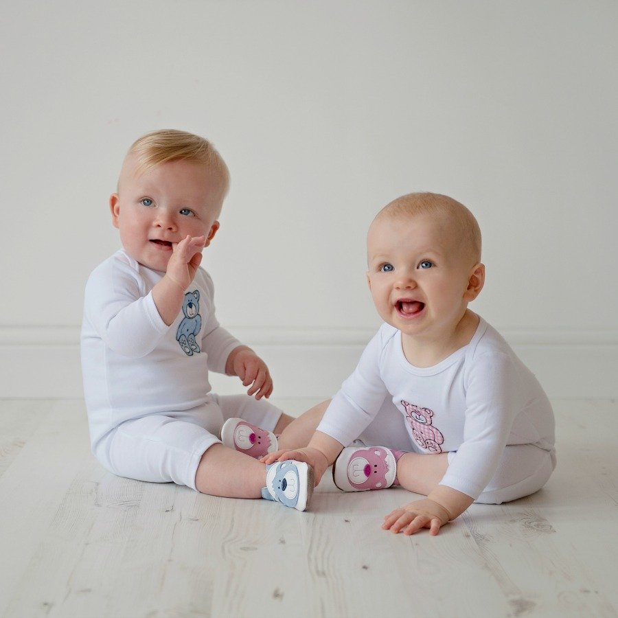 Teddy Pink Babygrow & Shoes Giftset - Wild Atlantic Living