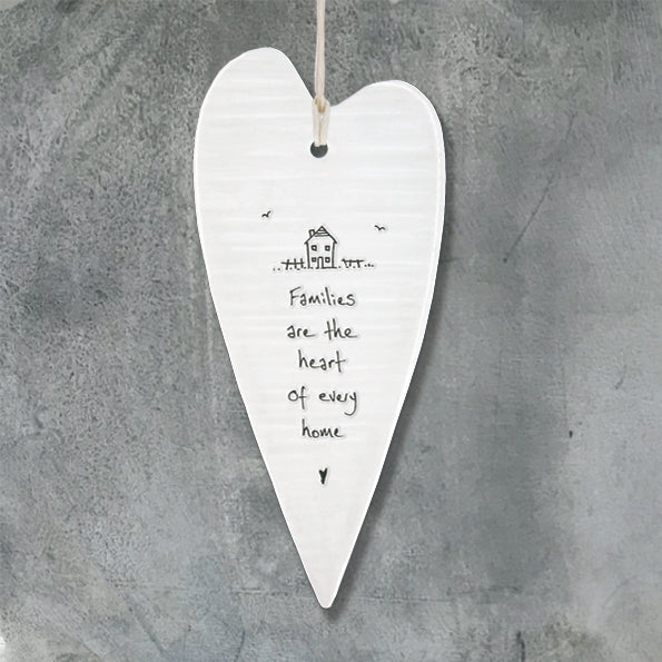 The heart of every home- Porcelain Long Heart