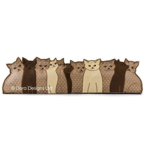 Kitties Row of Cats Draught Excluder