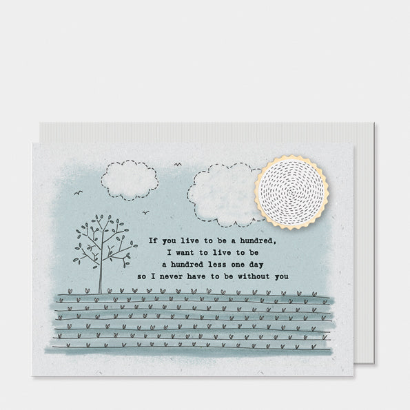 Stitchery Card- If you live to be a a hundred