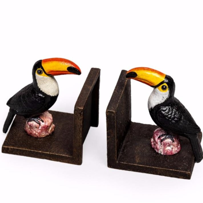 Set of Cast Iron Toucan Bookends - Wild Atlantic Living