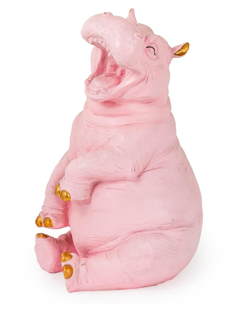 Pink with Gold Details Laughing Hippo
