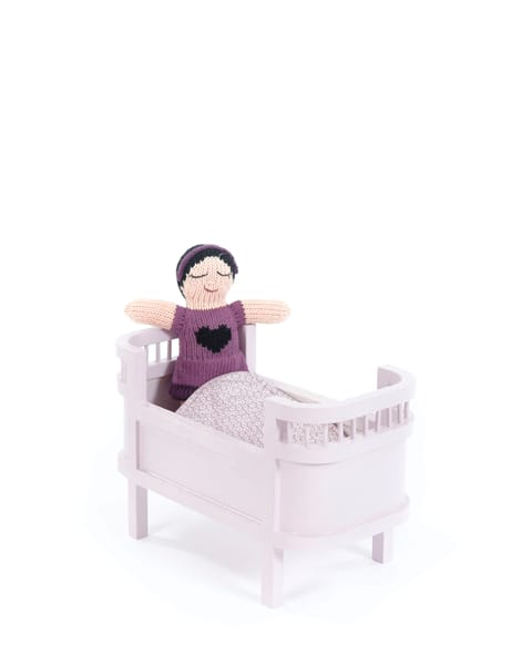 Miniature Rosaline Doll Bed - Rose