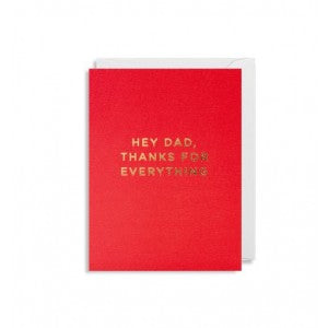 "Hey Dad Thanks For Everything" Mini Card