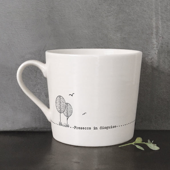 Prosecco in disguise- Wobbly Porcelain Mug