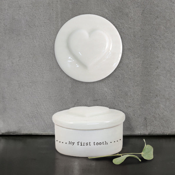 Porcelain First Tooth Box Heart