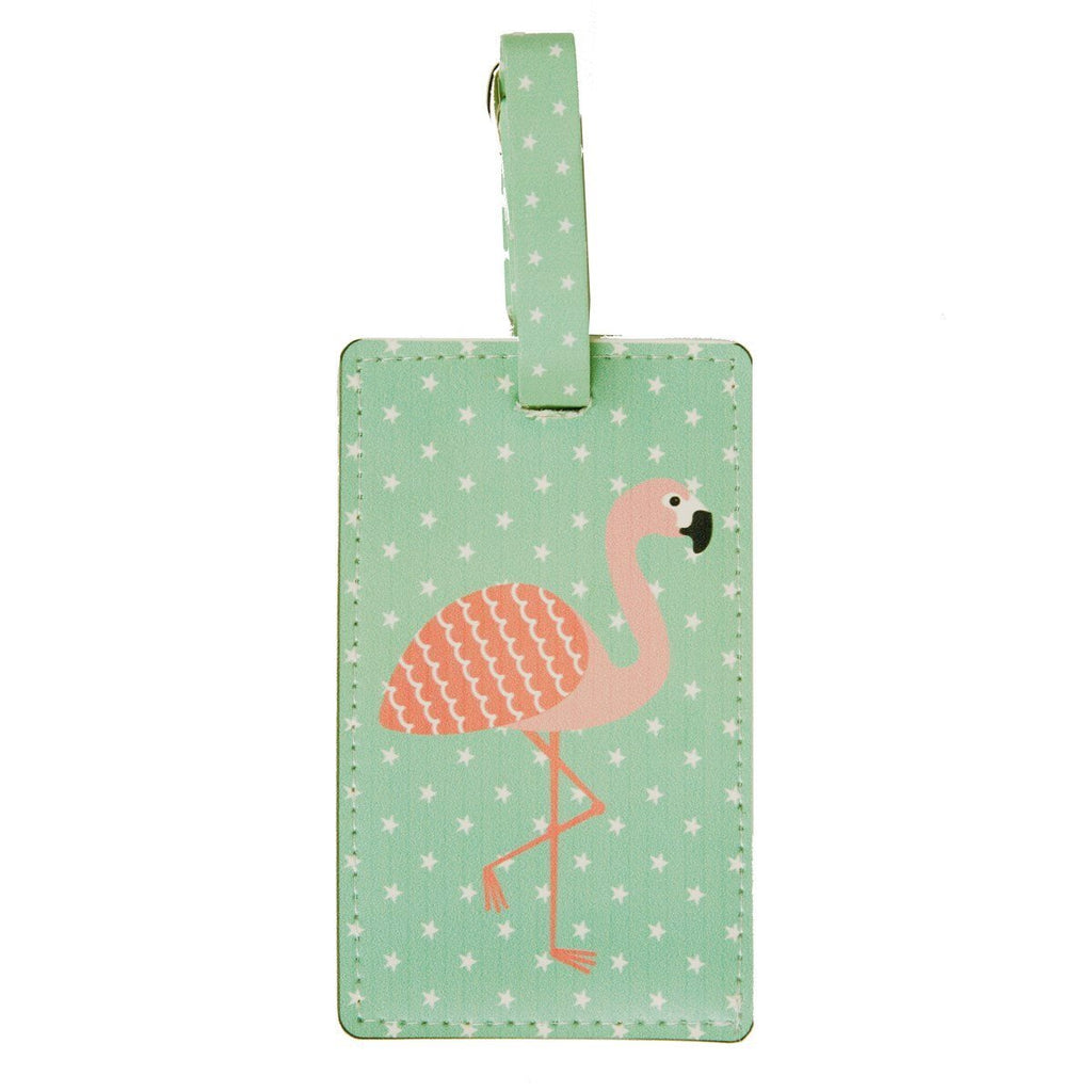 Tropical Flamingo Luggage Tag
