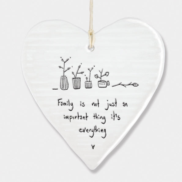 Family important... Porcelain Round Heart 6213