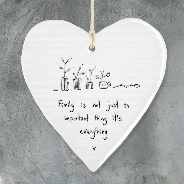 Family important... Porcelain Round Heart 6213