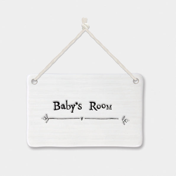 Porcelain Sign - Baby’s room