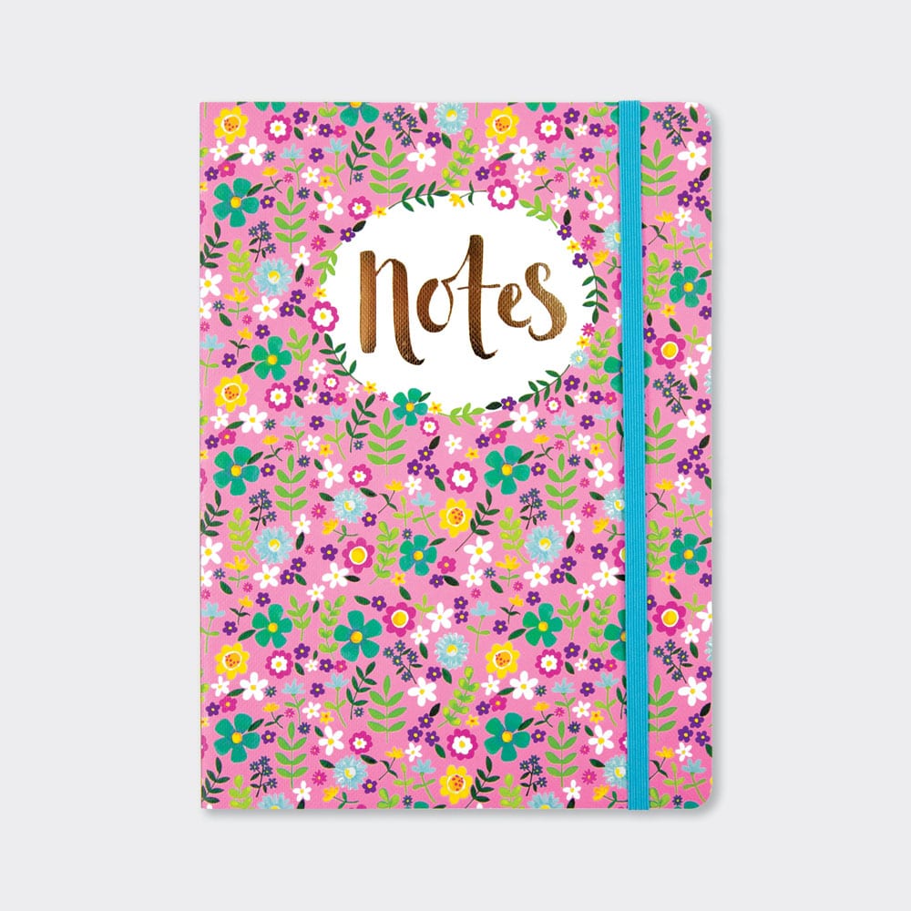 A5 NOTEBOOK PINK FLORAL NOTES