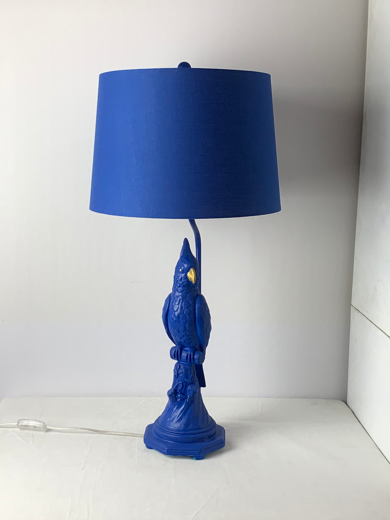 Matte Blue Parrot Table Lamp