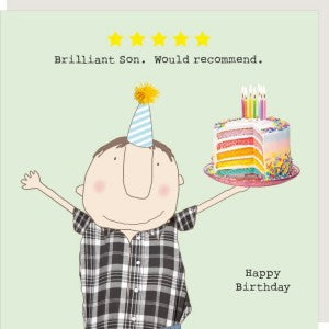 "Brilliant Son. Would Recommend" Birthday Card