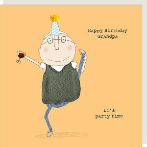 "It's Party Time Grandpa" - Birthday Card