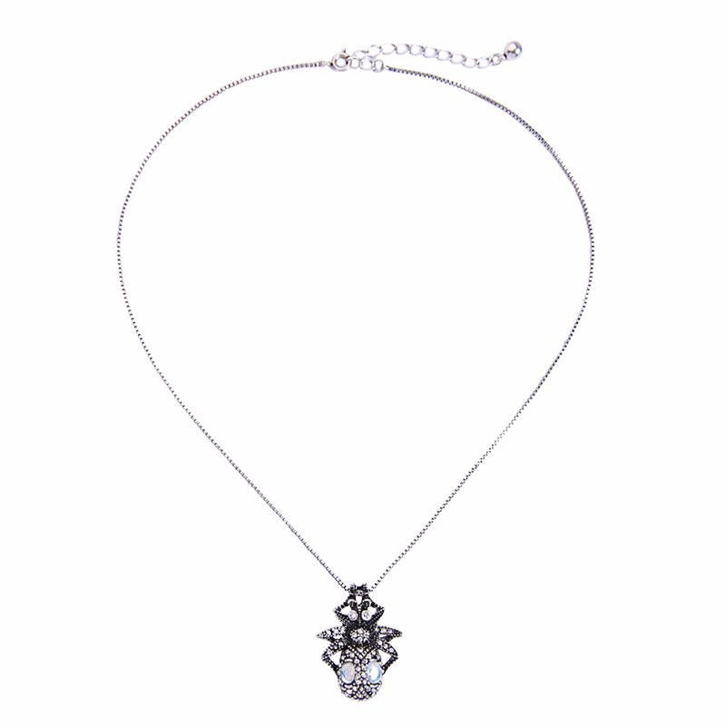 Spider Necklace Silver