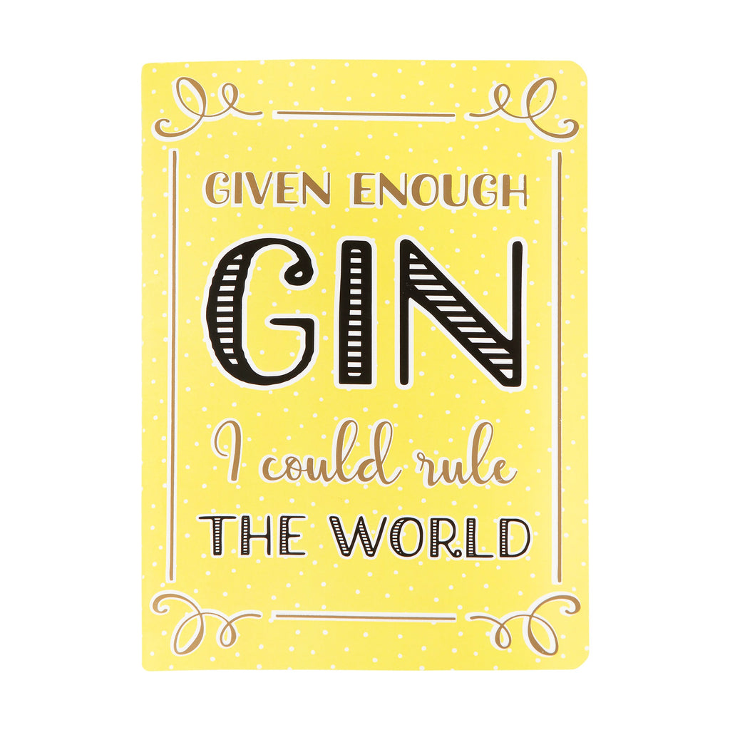 Gin Time Rule the World A5 Notebook