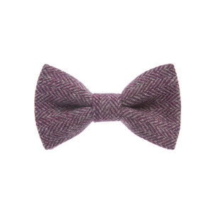 Tweed Bow Tie - Striped Purple
