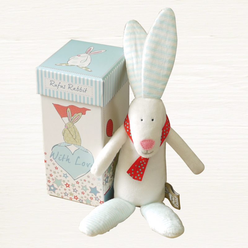 Baby Toy-bunny Rabbit rattle & box/Blue