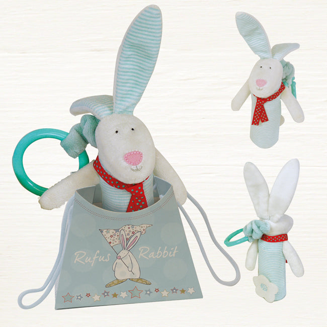 Baby Toy-Squeezy Rufus & bag/Blue