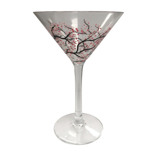 Japanese Blossom Martini Glass