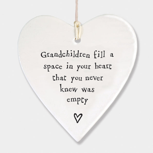Grandchildren... Porcelain Round Heart