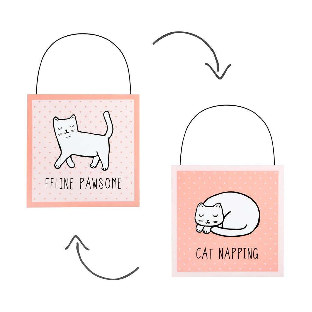 Cat Nap Reversible Sign