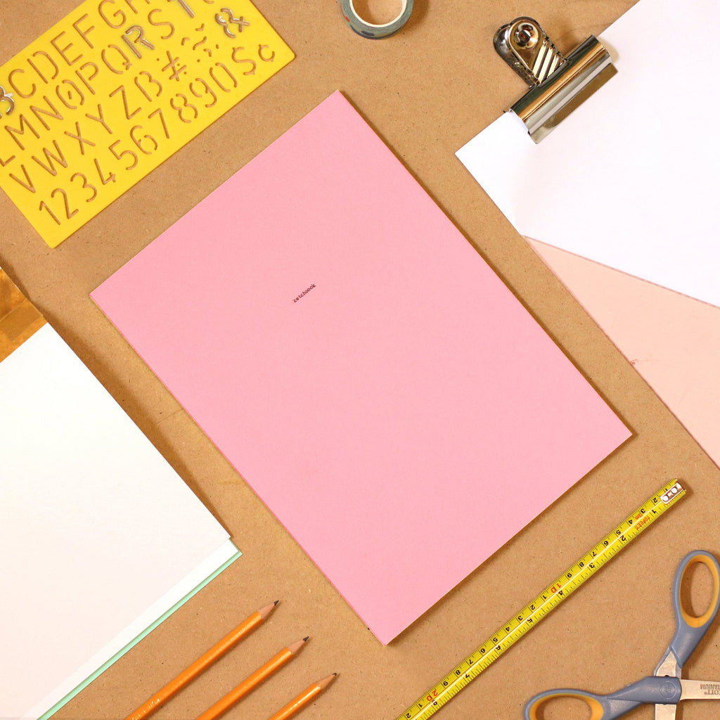 Sketchbook Pink A4 Notebook Badly made books