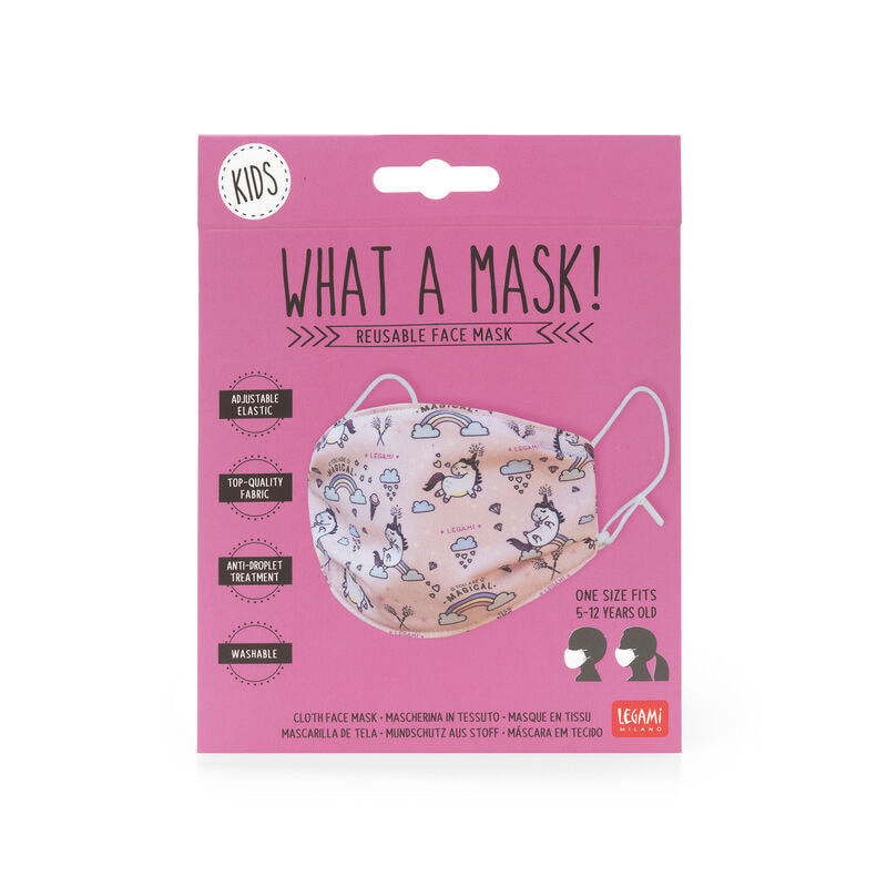 What a mask- kids /children reusable unicorn face mask