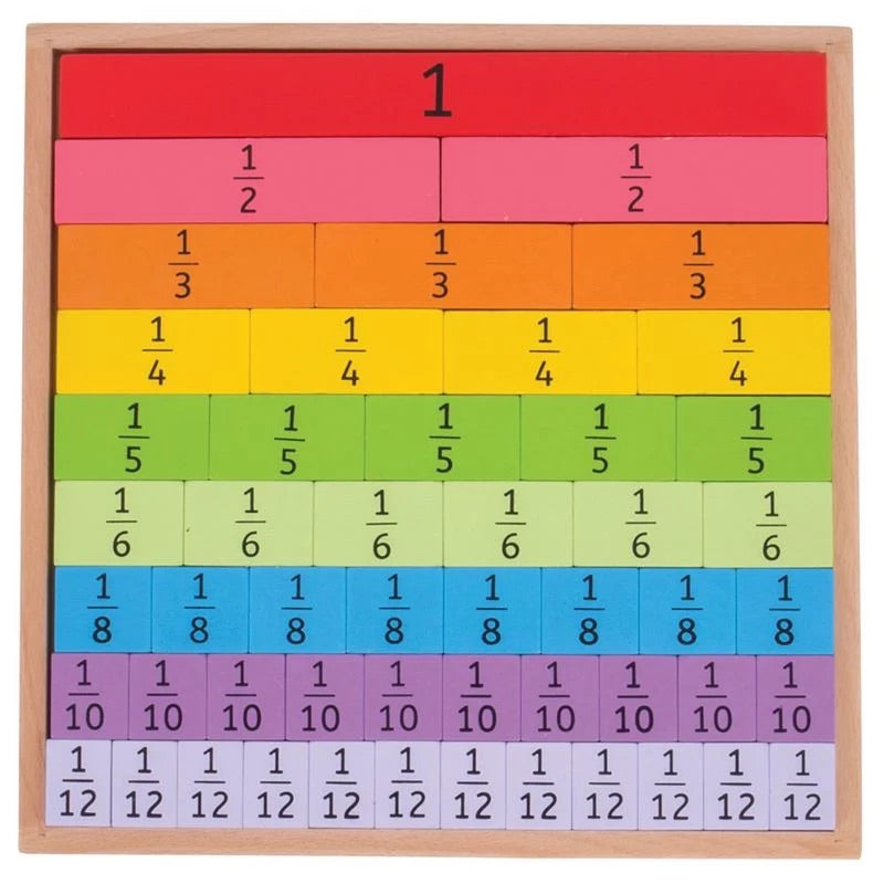 Wooden Fractions Tray