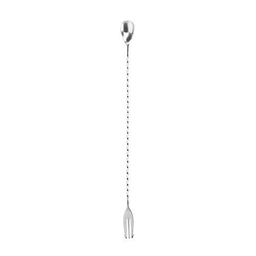 Stainless steel trident barspoon