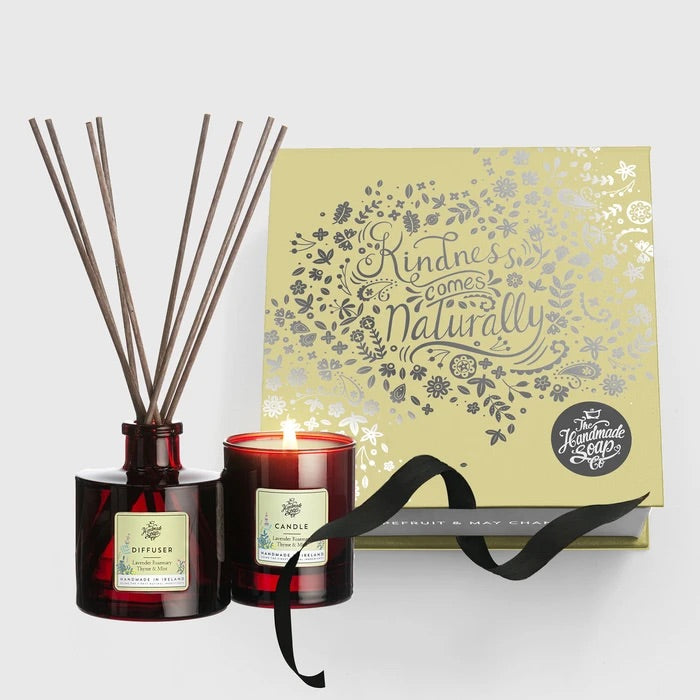 Candle & Diffuser Set - Lavender, Rosemary, Thyme & Mint