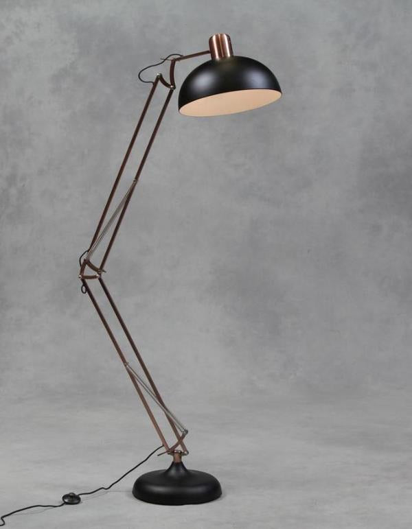 Matte Black / Vintage Copper XL Floor Lamp