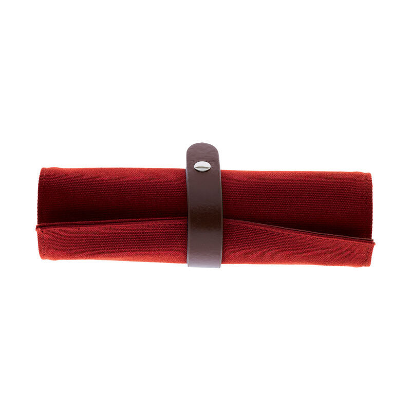 Cotton Canvas Pencil case- red and blue
