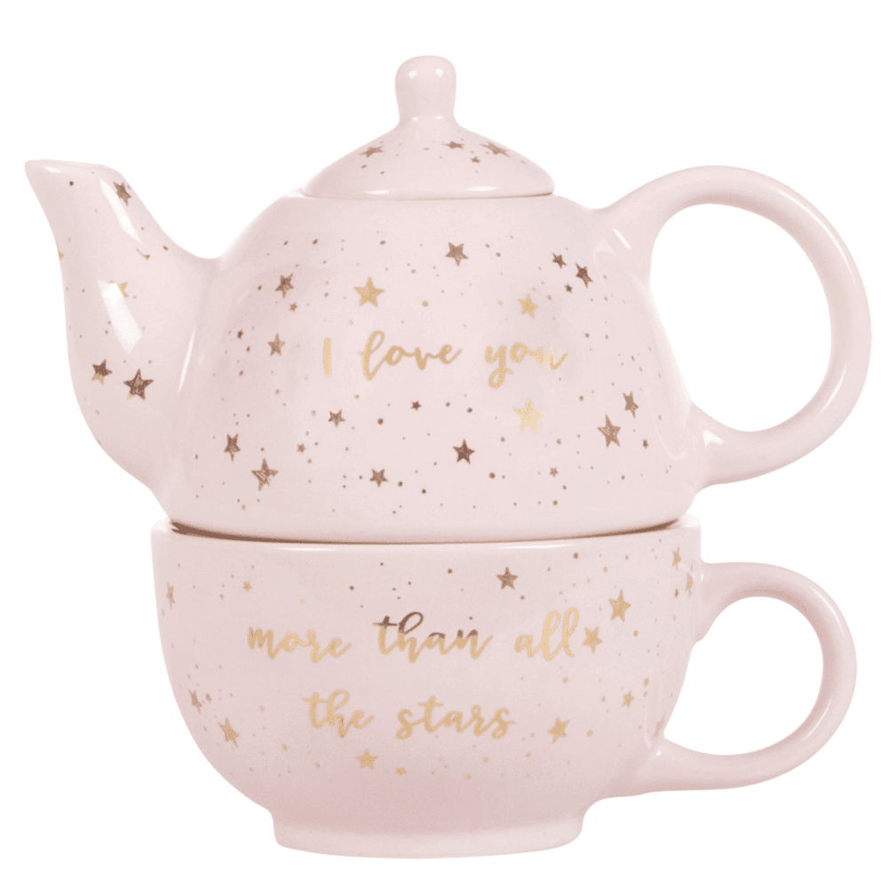 SCATTERED STARS LOVE YOU MORE TEAPOT