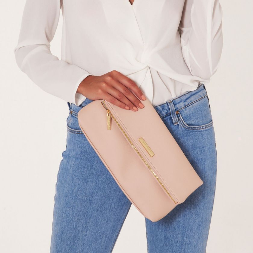 Alise Fold Over Clutch - Blush Pink