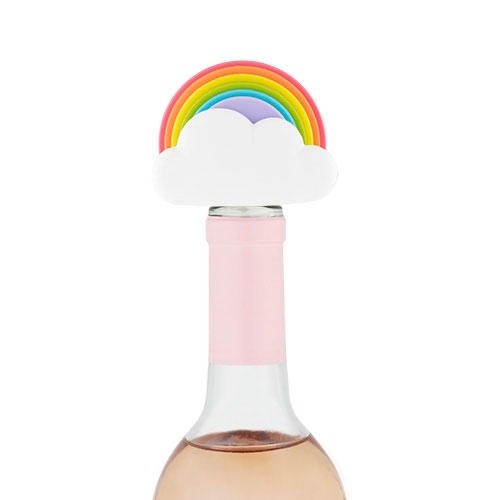 Rainbow Bottle Stopper & Charms Set