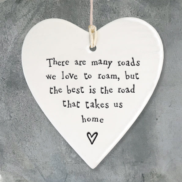 There are many roads... Porcelain Round Heart
