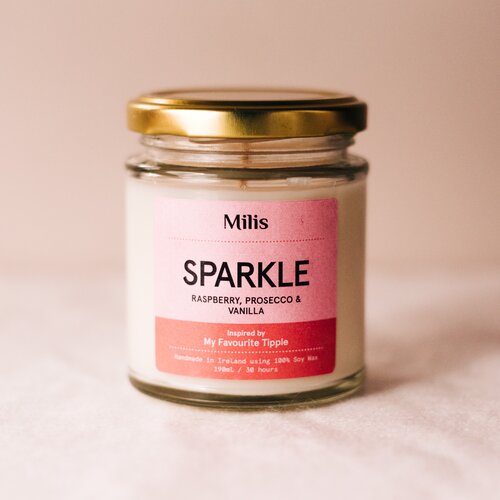 SPARKLE Raspberry, Prosecco & Vanilla Candle